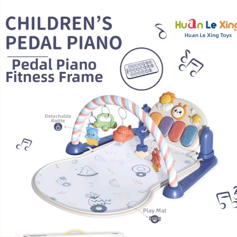 Daljinski upravljani pedalni klavirski fitnes-stalak s projekcijom, model 995-55, glazbeni uređaj, drndalica za bebe, za dojenčad i malu djecu