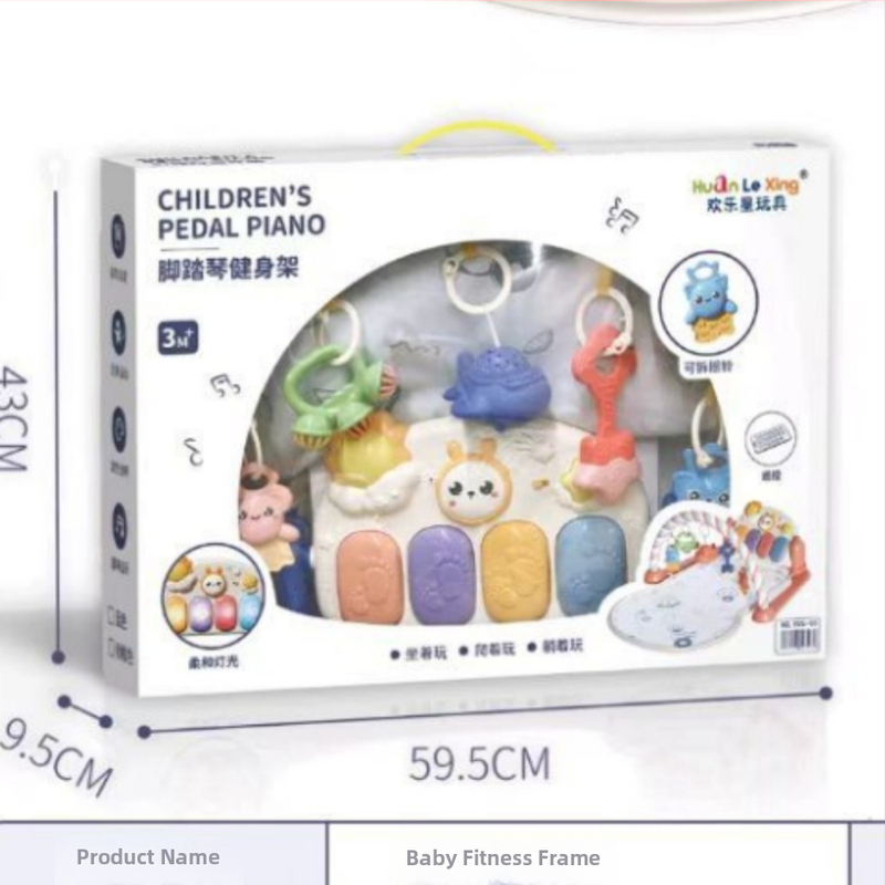 Daljinski upravljani pedalni klavirski fitnes-stalak s projekcijom, model 995-55, glazbeni uređaj, drndalica za bebe, za dojenčad i malu djecu