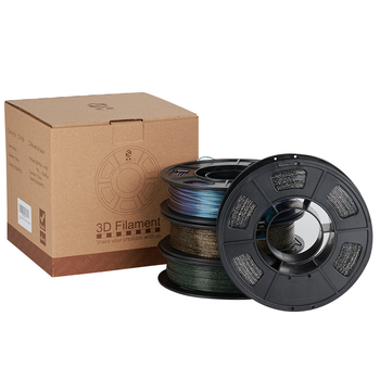 Νήμα PLA Core-Spun Sparkling, σετ 4×250 γρ, ακρίβεια εκτύπωσης 0,4 мм, υλικό Shine PLA