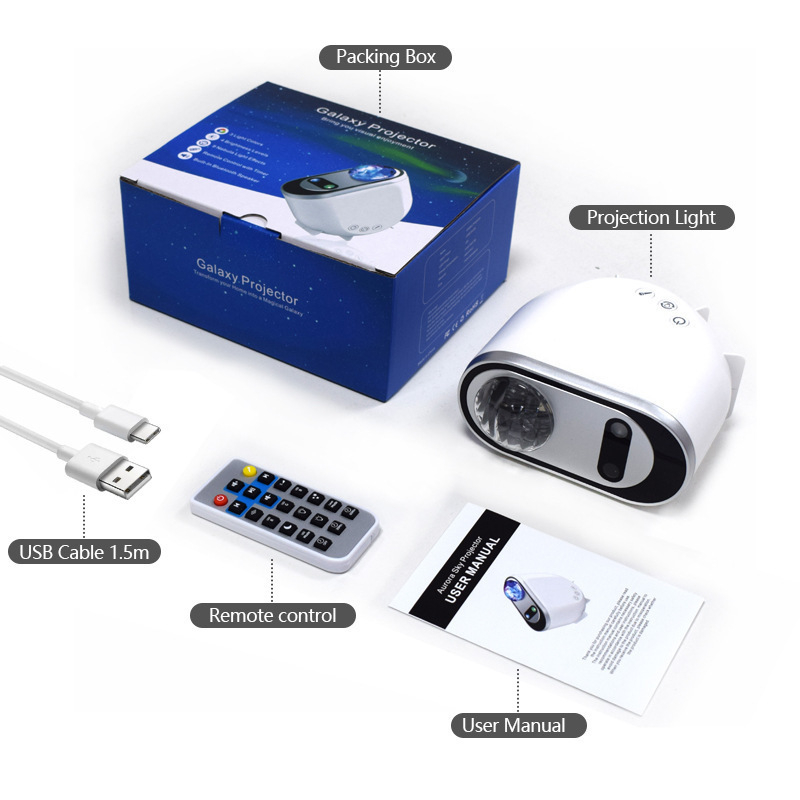 Noćna lampica s Bluetooth projekcijom i daljinskim upravljačem — napajanje iz utičnice