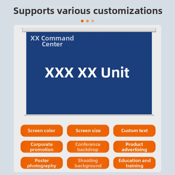 Zidno montirana električna projekcijska zavjesa s HD otiskom uzorka, daljinski upravljač, model Dh-688, snaga 50, težina 10