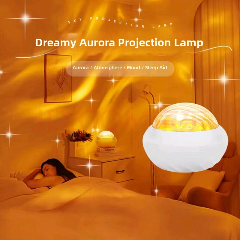 Aurora atmosfera svjetlo – projektor zvjezdano neba, vodeni valovi efekt, noćna lampica, USB napajanje, daljinsko upravljanje, nije pametan, postavljanje na platformu