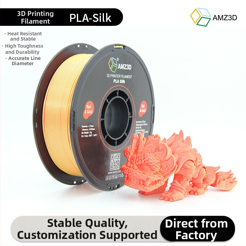 PLA-Silk 3D tlačiarenský filament, kruhové priečne rezy, materiál PLA-Silk, pre 3D tlačiarne, Značka: PLA-Silk / An nengjie