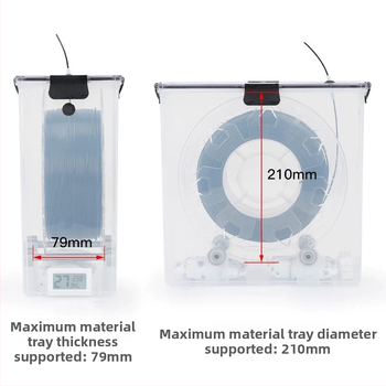 Sušička spotrebných materiálov pre 3D tlačiareň — priehľadný plastový box, prachu a vlhkosti odolný, uzavreté skladovanie, PLA PETG, značka GUAISHOU