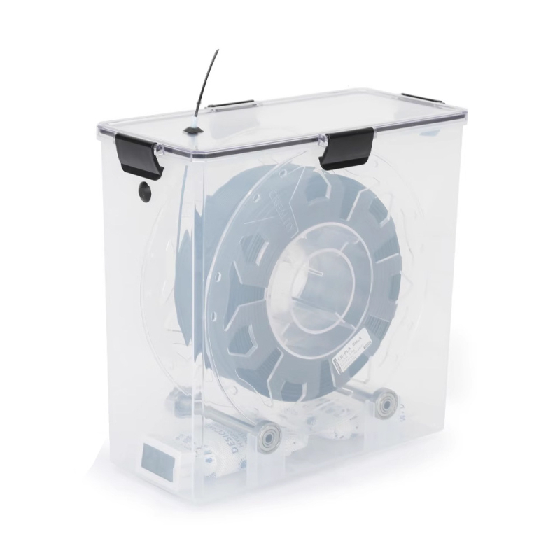 Sušička spotrebných materiálov pre 3D tlačiareň — priehľadný plastový box, prachu a vlhkosti odolný, uzavreté skladovanie, PLA PETG, značka GUAISHOU