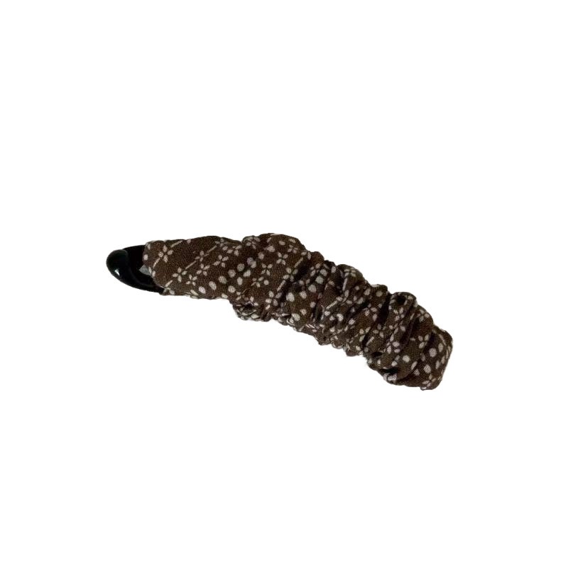 Banana kopča za kosu – vintage stil, leopard uzorak s točkicama, ručna izrada, akril