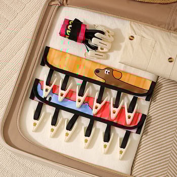 Преносима сгъваема закачалка за сушене на дрехи с клипсове — PP материал, еднополюсна, модерен стил