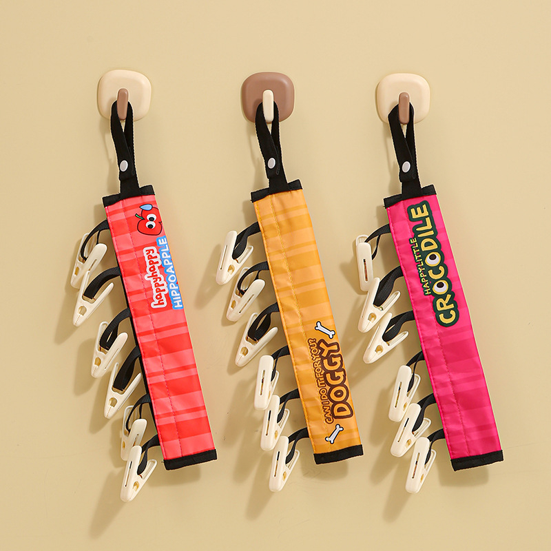 Преносима сгъваема закачалка за сушене на дрехи с клипсове — PP материал, еднополюсна, модерен стил