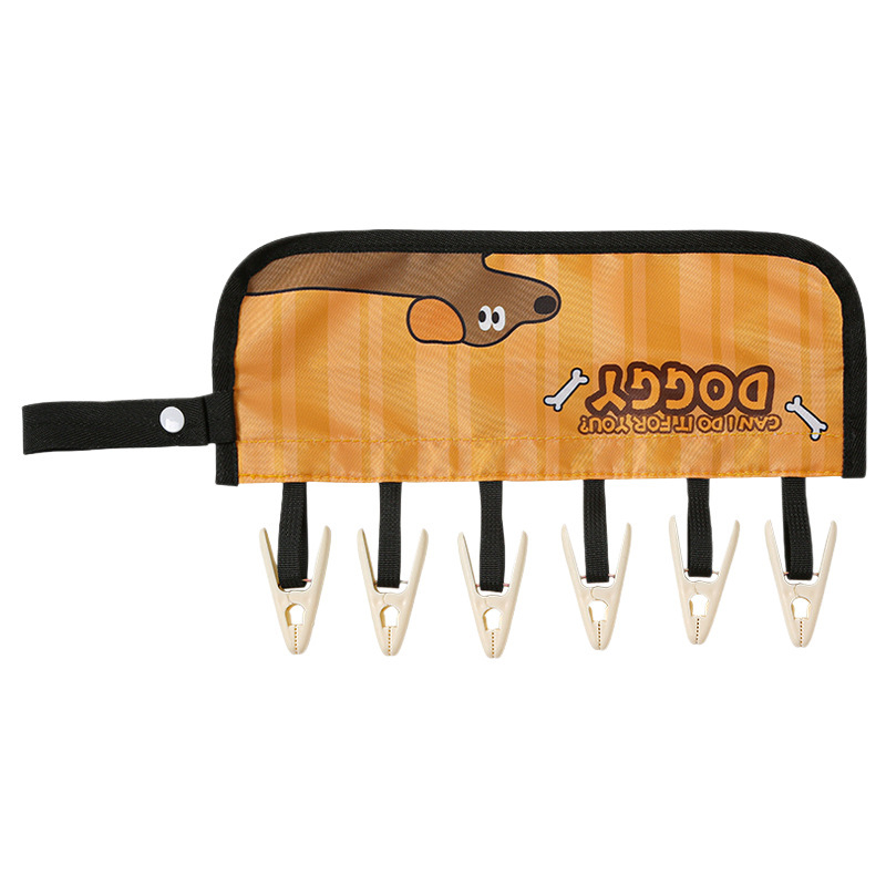 Преносима сгъваема закачалка за сушене на дрехи с клипсове — PP материал, еднополюсна, модерен стил