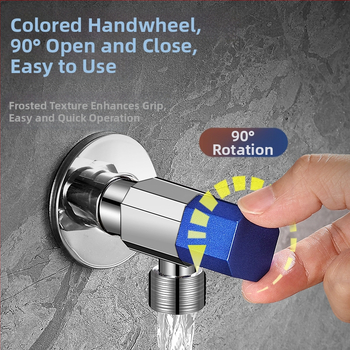 Valvă unghiulară din cupru, design îmbunătățit, pentru apă caldă și rece, supapă cu trei căi, filetată, model XL-005, diametru interior 20 mm