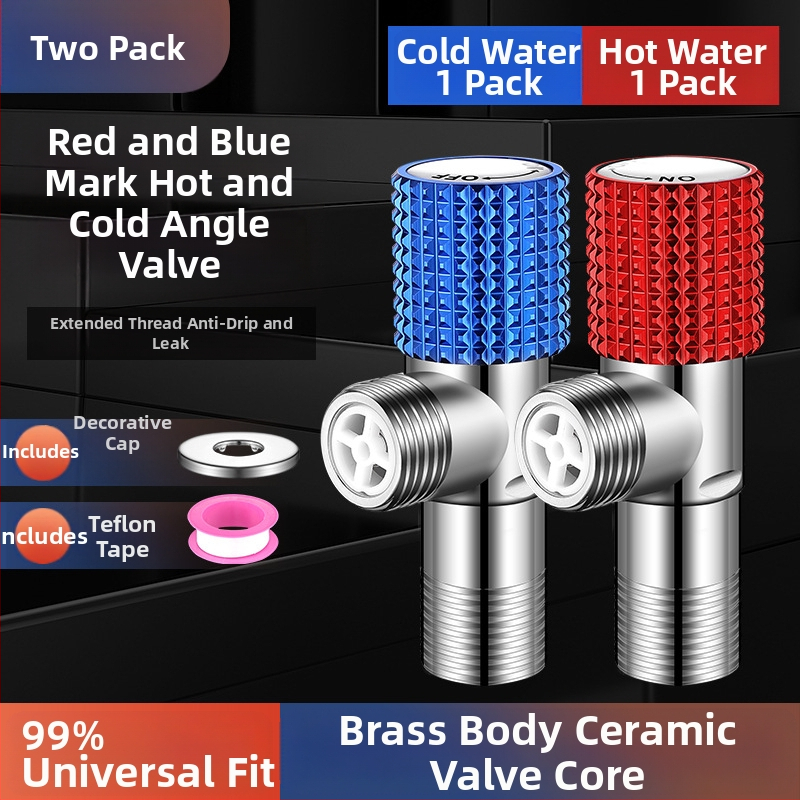 Valvă unghiulară din cupru, design îmbunătățit, pentru apă caldă și rece, supapă cu trei căi, filetată, model XL-005, diametru interior 20 mm