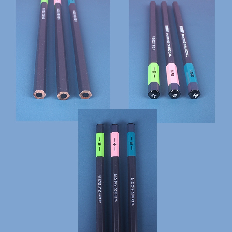 Mäkká uhlíková ceruzka na kreslenie – Nová Nioni uhlíková ceruzka pre študentov umenia a začiatočníkov (Značka: Nioni; Model: New Nioni Charcoal Pen; Použitie: kreslenie; Typ: mäkká uhlíková ceruzka)