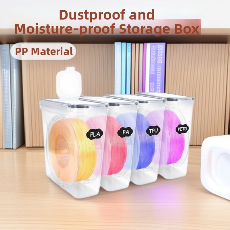 Box na sušenie materiálov pre 3D tlač, uzavretý, odolný voči prachu a vlhkosti, PP materiál, kapacita 4.1–5 L, jednovrstvový, vhodný do mikrovlnky