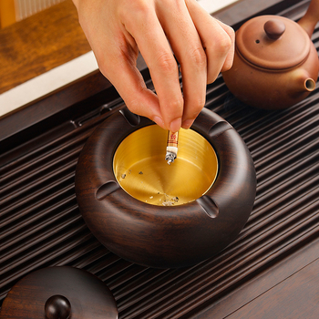 Scrumieră din lemn, stil chinezesc și stil chinezesc nou, cu capac, imprimare logo, 60 bucăți