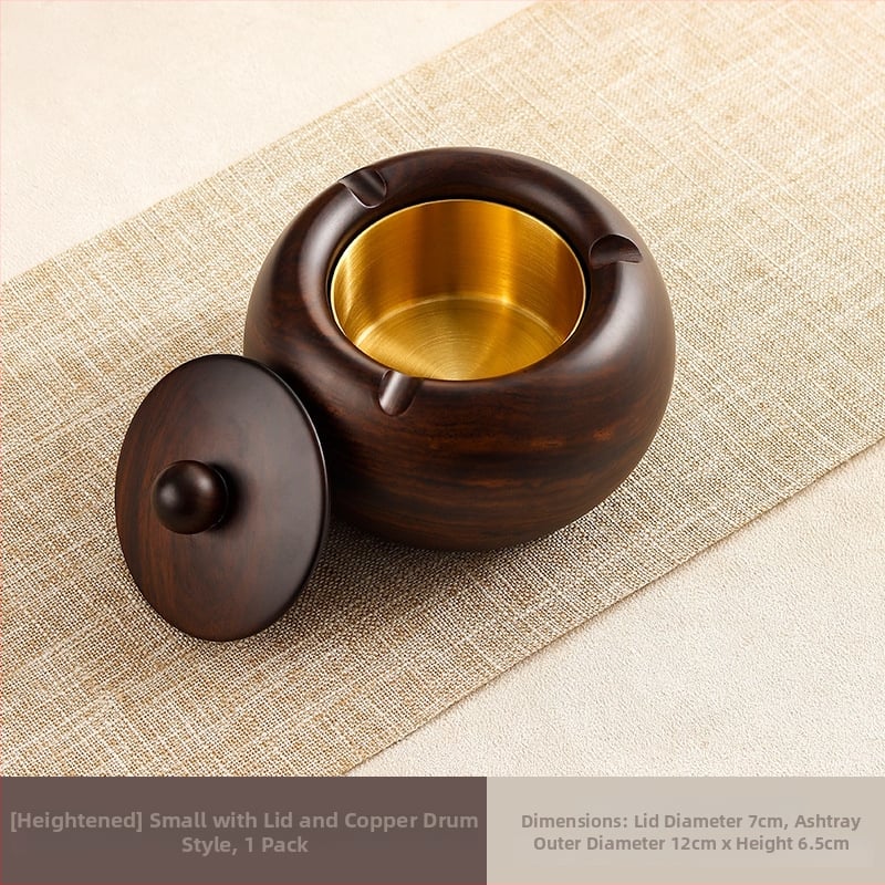 Scrumieră din lemn, stil chinezesc și stil chinezesc nou, cu capac, imprimare logo, 60 bucăți