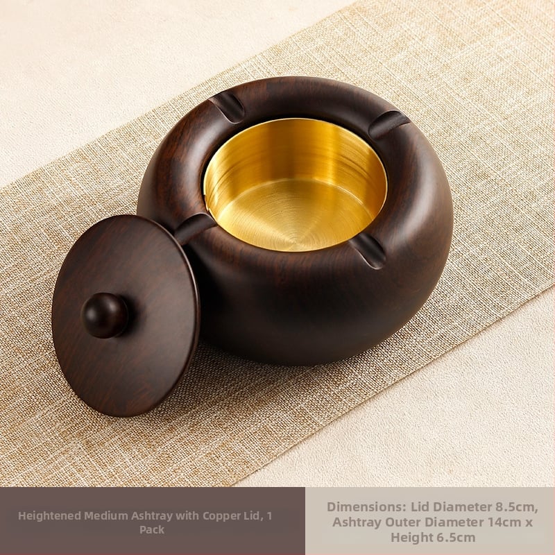 Scrumieră din lemn, stil chinezesc și stil chinezesc nou, cu capac, imprimare logo, 60 bucăți