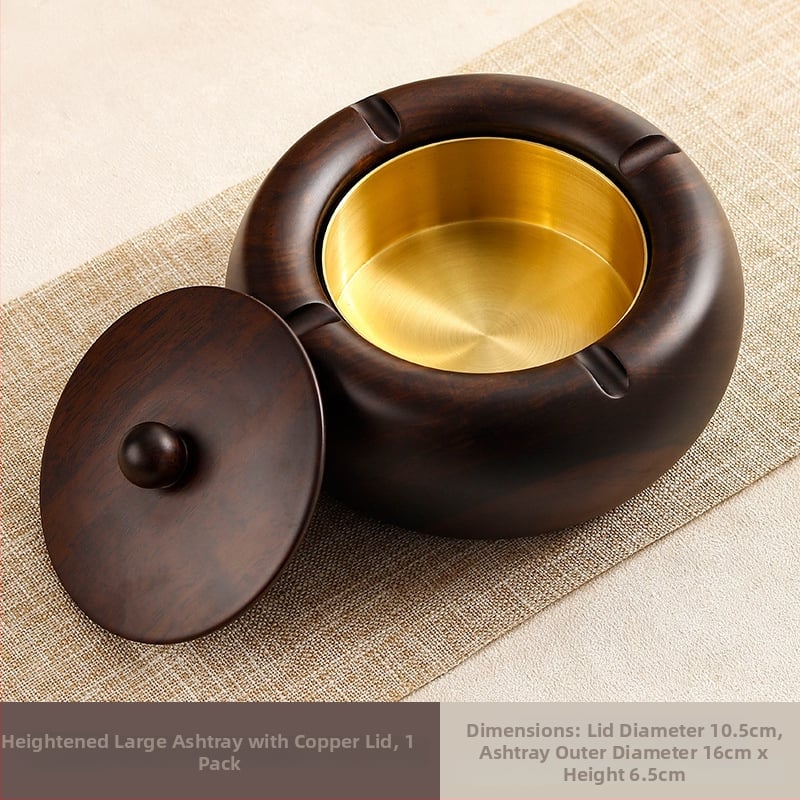 Scrumieră din lemn, stil chinezesc și stil chinezesc nou, cu capac, imprimare logo, 60 bucăți