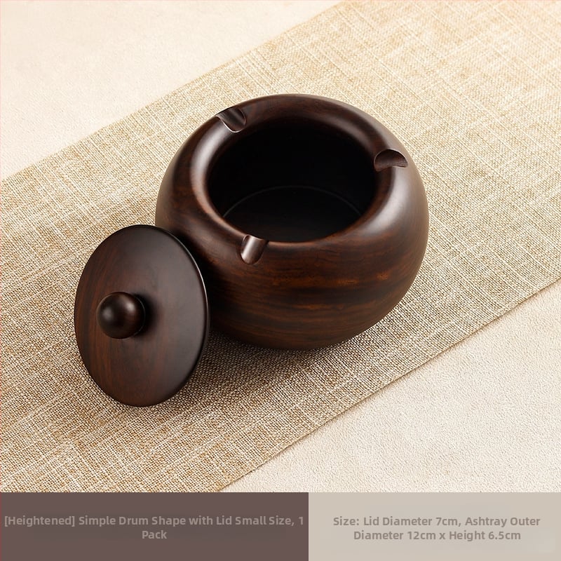 Scrumieră din lemn, stil chinezesc și stil chinezesc nou, cu capac, imprimare logo, 60 bucăți