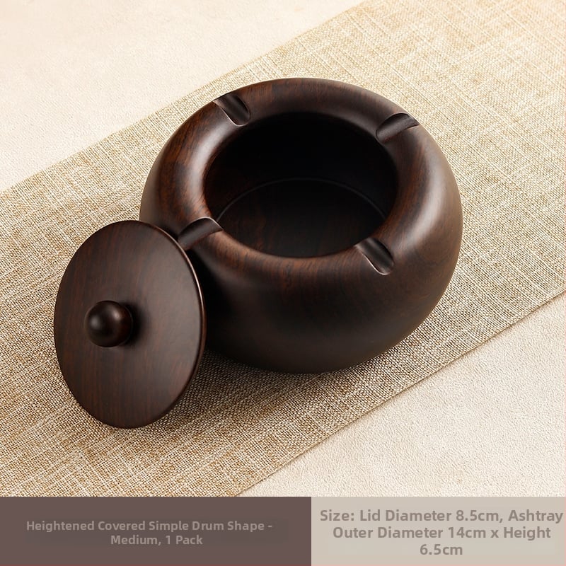 Scrumieră din lemn, stil chinezesc și stil chinezesc nou, cu capac, imprimare logo, 60 bucăți