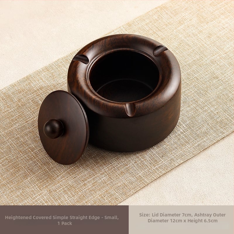 Scrumieră din lemn, stil chinezesc și stil chinezesc nou, cu capac, imprimare logo, 60 bucăți