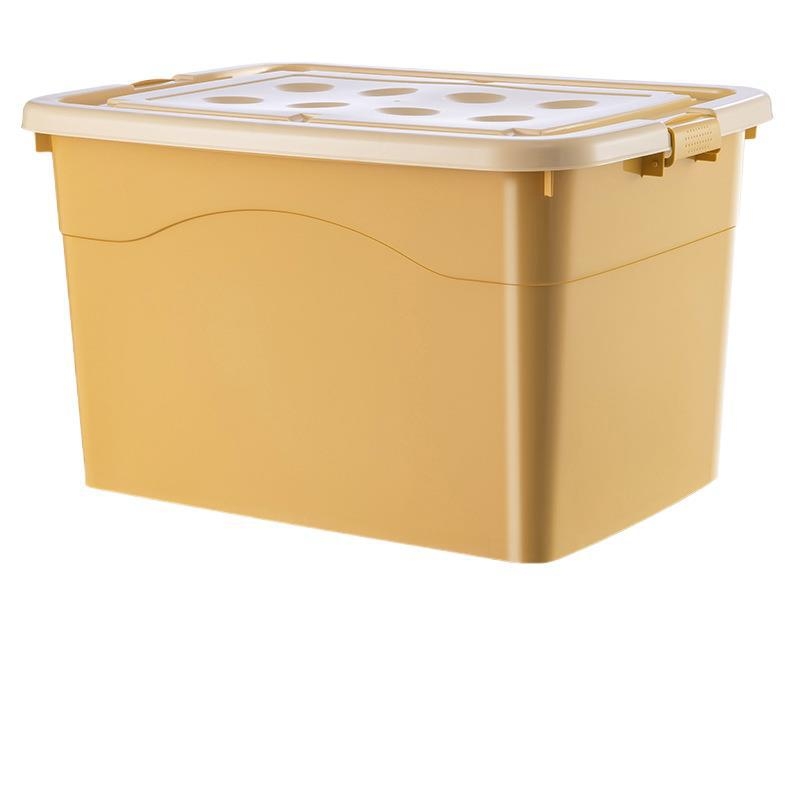 Kutija za odlaganje odjeće - PP plastika, 30–40 L, klizni poklopac, s kotačićima, prozirno tijelo