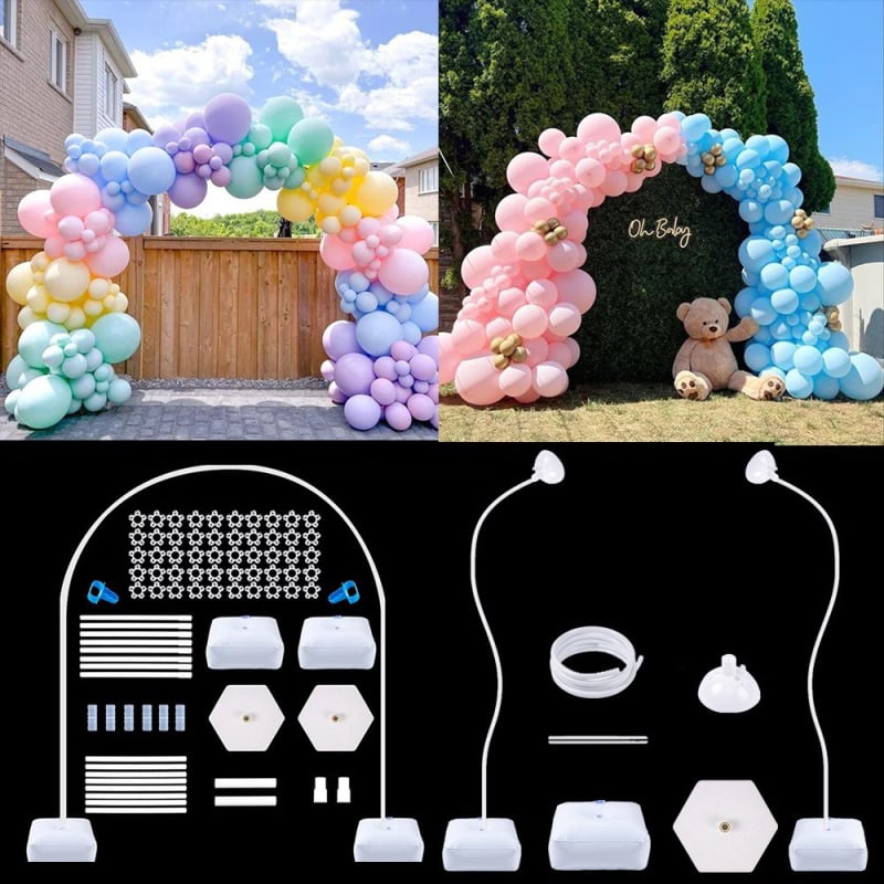Prilagodljiva konstrukcija balonske arkade sa stupovima – komplet za vjenčanja, baby shower i rođendanske proslave