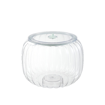 Container de depozitare din plastic, etanș, în formă de dovleac, transparent pentru orez și cereale (Capacitate: 5L+, Origine: Taizhou)