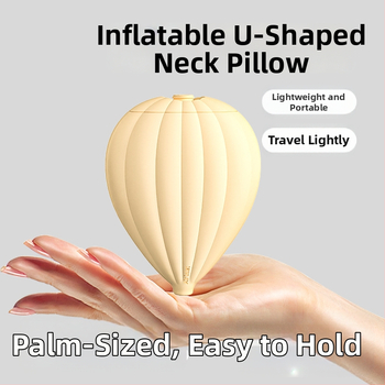 Pernă de gât gonflabilă, design în formă de U, material TPU, modelul HZ-A2, greutate 170 g