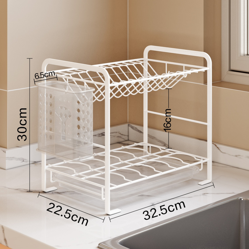 Raft de vase din oțel inoxidabil 304, pentru blat; design minimalist drept, pentru farfurii, boluri și tacâmuri; fără montaj, lansat în 2024