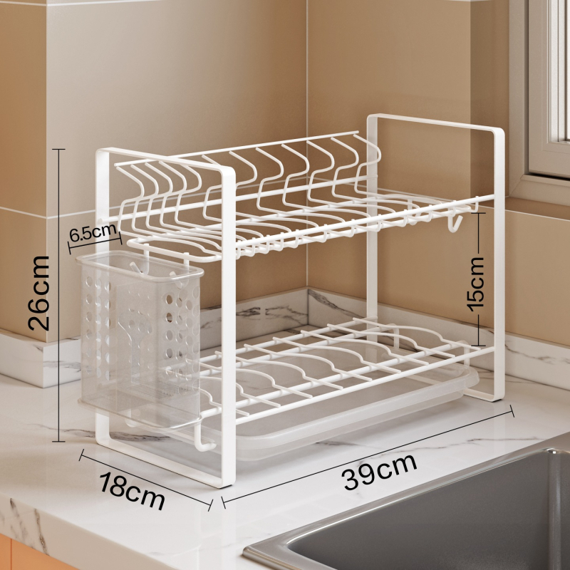 Raft de vase din oțel inoxidabil 304, pentru blat; design minimalist drept, pentru farfurii, boluri și tacâmuri; fără montaj, lansat în 2024