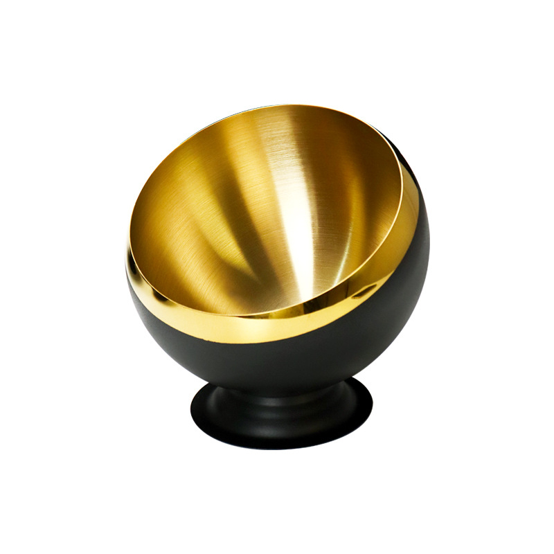 KY coș de birou din oțel inoxidabil cu spațiu de depozitare și scrumieră — stil minimalist chinezesc