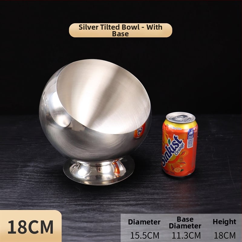 KY coș de birou din oțel inoxidabil cu spațiu de depozitare și scrumieră — stil minimalist chinezesc