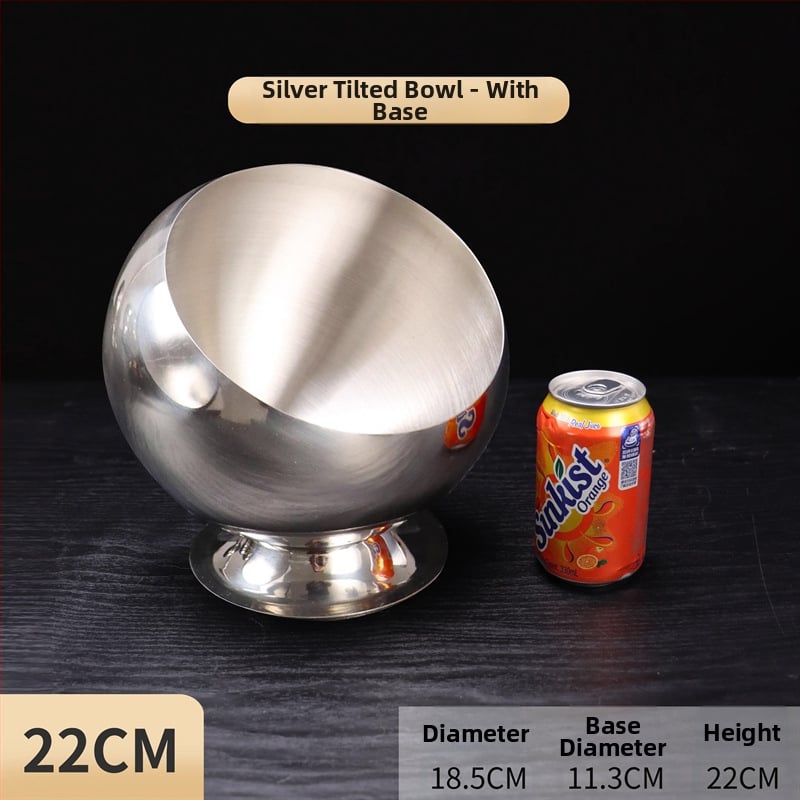 KY coș de birou din oțel inoxidabil cu spațiu de depozitare și scrumieră — stil minimalist chinezesc