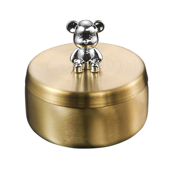 Cenușar din oțel inoxidabil cu capac, rezistent la vânt, anti-vărsare, imprimare cu logo