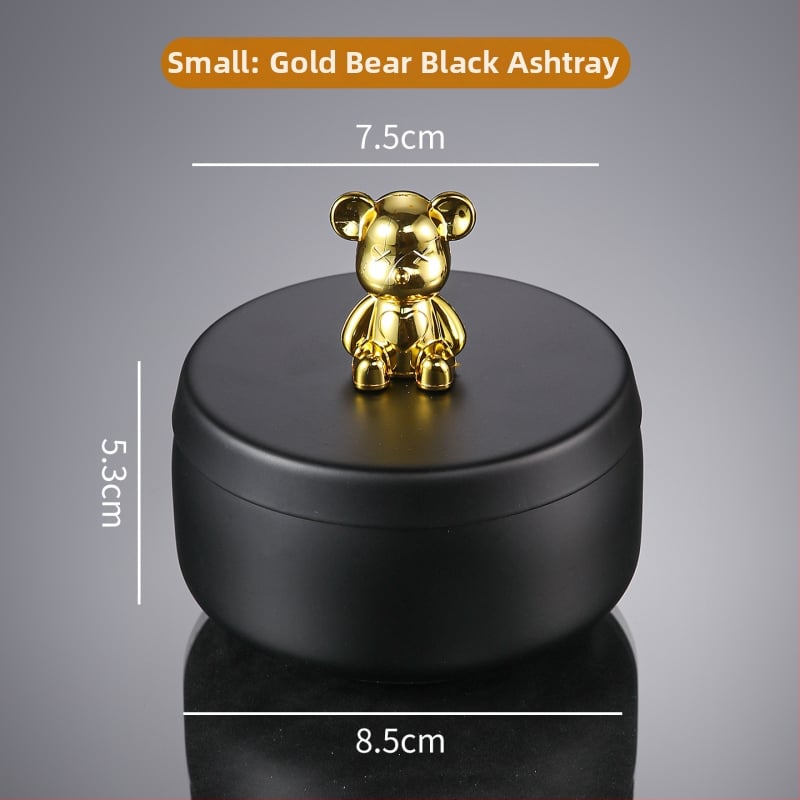 Cenușar din oțel inoxidabil cu capac, rezistent la vânt, anti-vărsare, imprimare cu logo