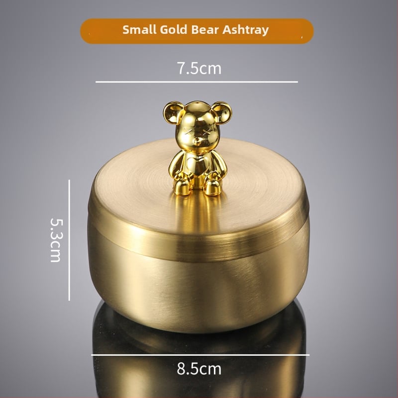 Cenușar din oțel inoxidabil cu capac, rezistent la vânt, anti-vărsare, imprimare cu logo