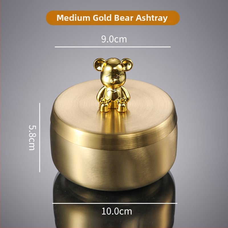 Cenușar din oțel inoxidabil cu capac, rezistent la vânt, anti-vărsare, imprimare cu logo