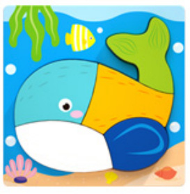 Puzzle 3D din lemn pentru sugari și copii mici, cu personalizare logo OEM