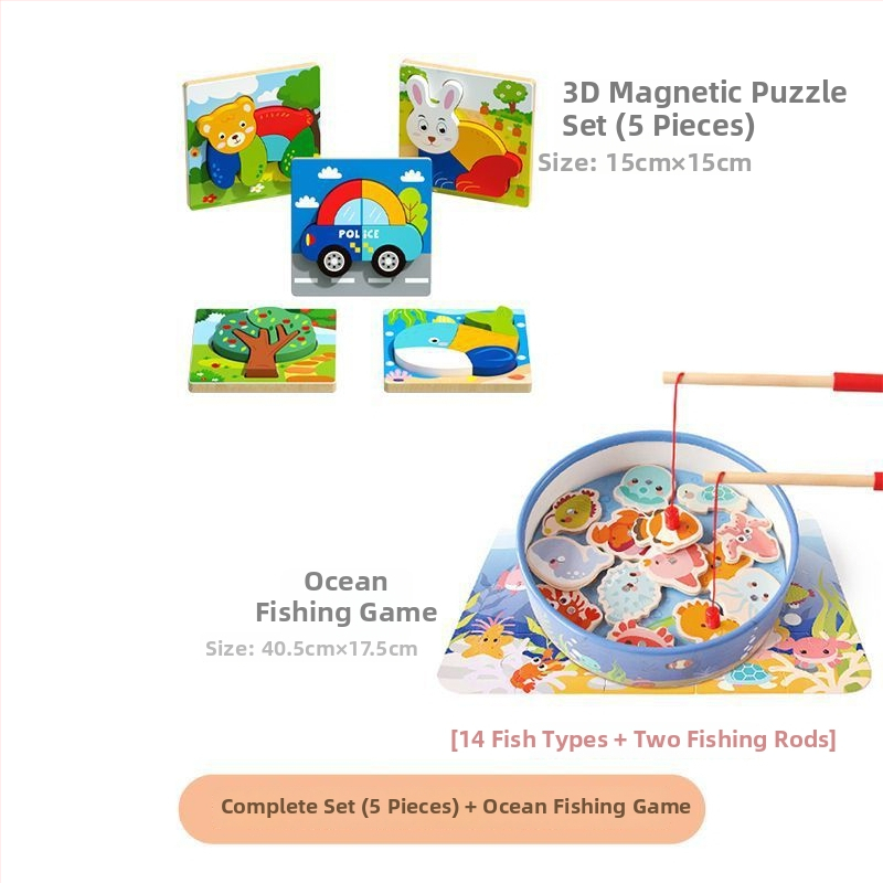 Puzzle 3D din lemn pentru sugari și copii mici, cu personalizare logo OEM