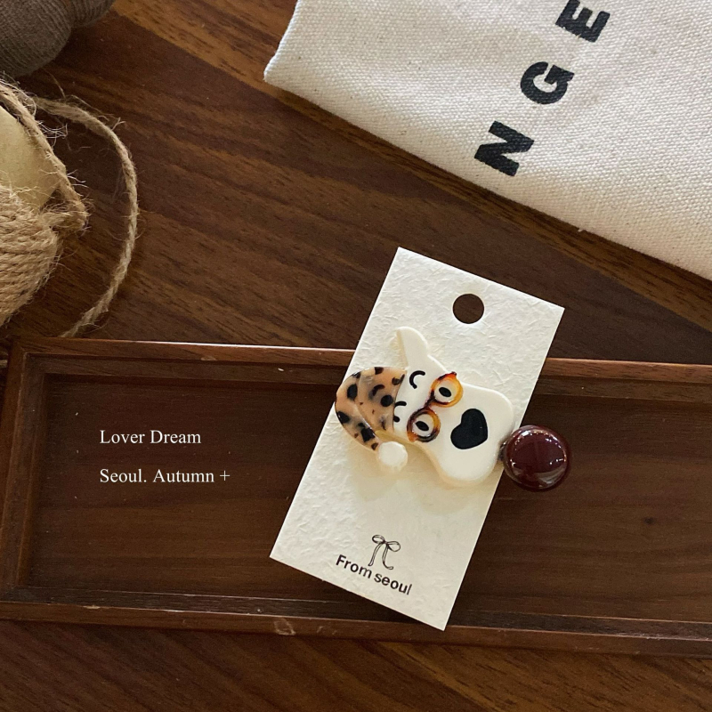 Clip Duckbill pentru păr – lucrat manual, materiale mixte, accesoriu pentru cap feminin, stil cremos dulce