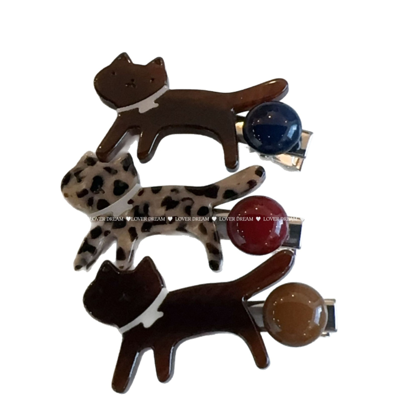 Clip de păr leopard, clip duckbill, lucrat manual, stil coreean, accesorii pentru femei