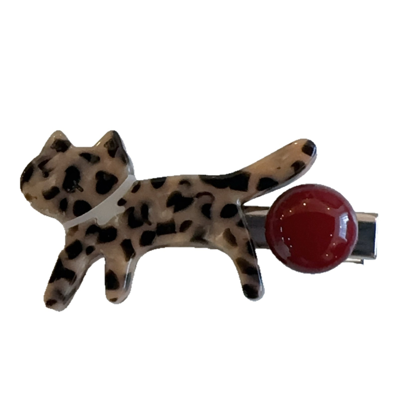 Clip de păr leopard, clip duckbill, lucrat manual, stil coreean, accesorii pentru femei