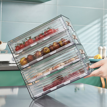 Cutie de depozitare pentru frigider cu sertar – Plastic, de calitate alimentară, LIZE, Stil Nordic