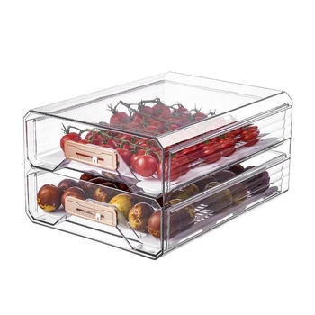 Cutie de depozitare pentru frigider cu sertar – Plastic, de calitate alimentară, LIZE, Stil Nordic