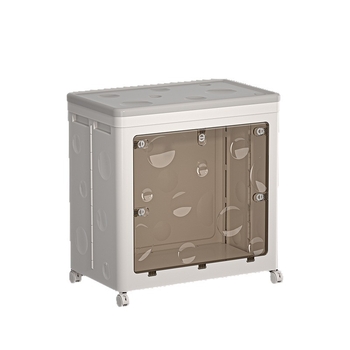 Cutie de depozitare pentru haine cu capac rabatabil, capacitate 150–200 L, plastic PP, pliabilă cu roți