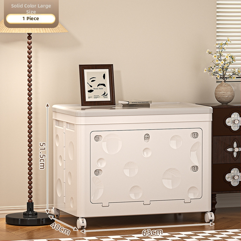 Cutie de depozitare pentru haine cu capac rabatabil, capacitate 150–200 L, plastic PP, pliabilă cu roți