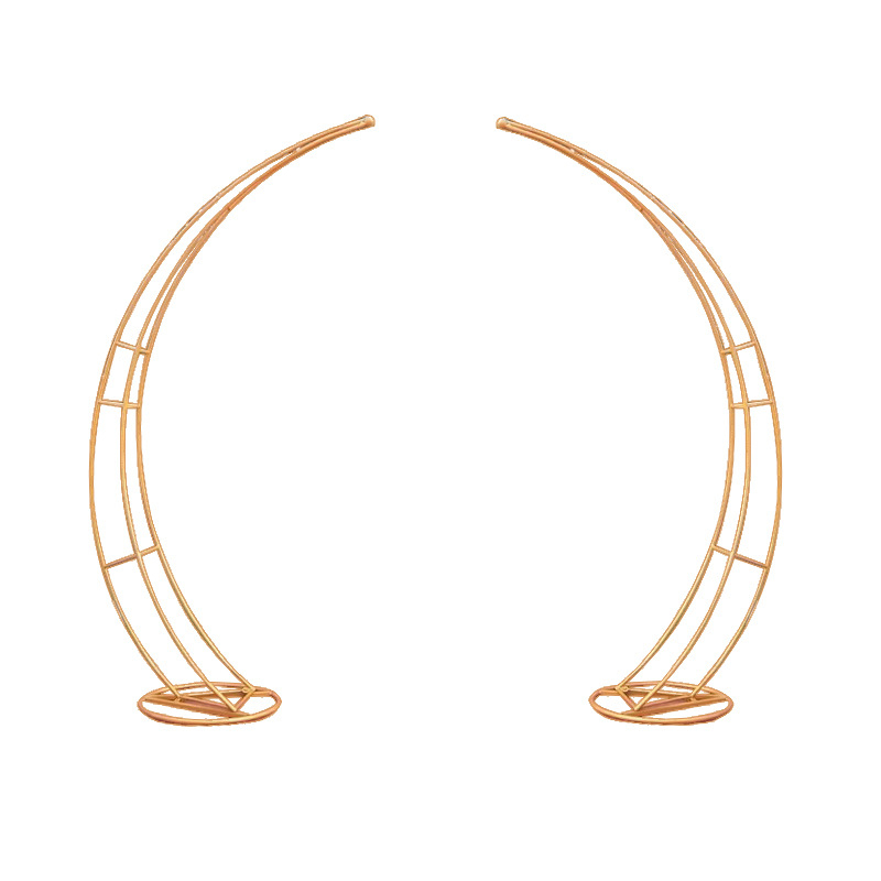 Arc de nuntă din fier, poartă în formă de coarne, decor pentru scenă, cadru circular