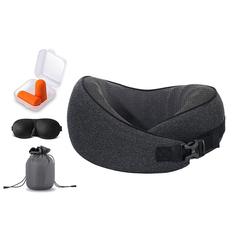 Perne de călătorie în formă de U din spumă cu memorie, husă din fleece lapte, stil modern simplu, uz general