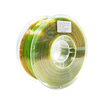TPU šareni filament za 3D ispis — višebojni gradient, kružni presjek, duljina 265 m, gustoća 1.3 g/cm³