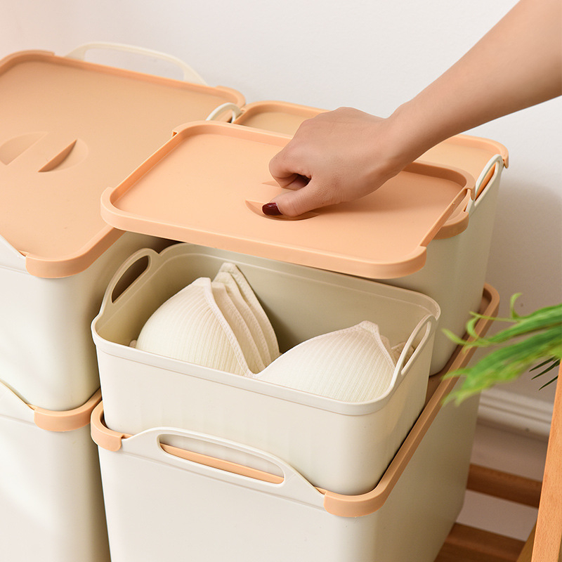 Prenosna stolna kutija za skladištenje s poklopcem, SNX model, PP plast, lagani luksuzni stil, za donje rublje, čarape i kozmetiku